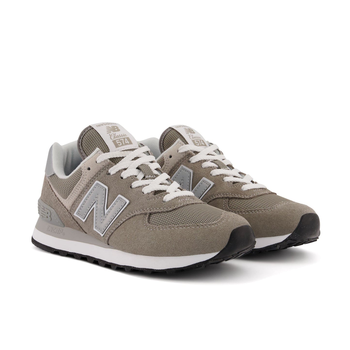 New Balance Women's 574 Core Sneaker, Grey/White, 5