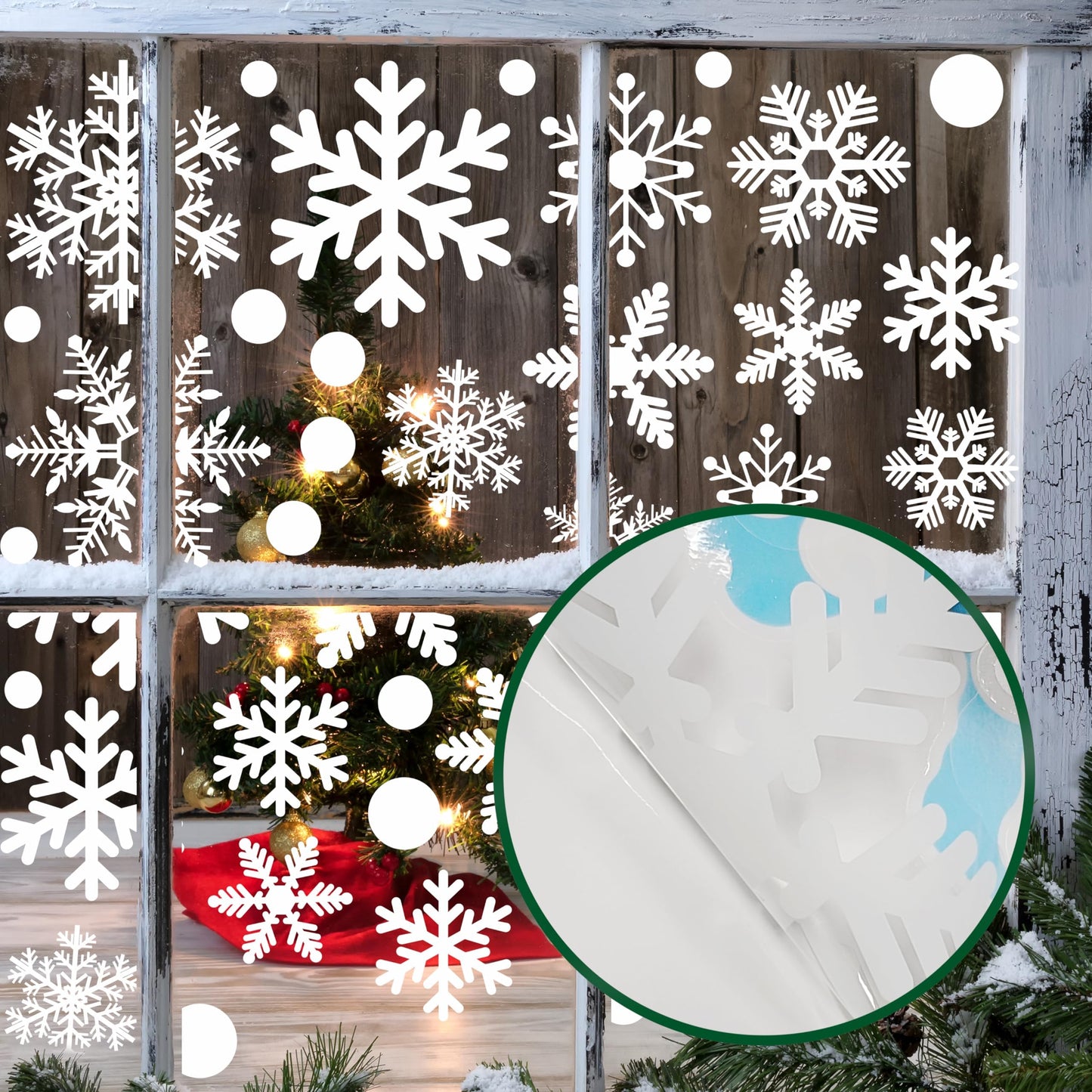 321pcs Christmas Window Clings for Glass Windows 9sheets Christmas Window Decals Snowflakes Christmas Decorations Christmas Window Stickers for Kids Holiday Window Clings Winter Decorations