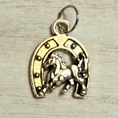 Silver Horseshoe Good Luck Charms | Western Hat Bar Add-On