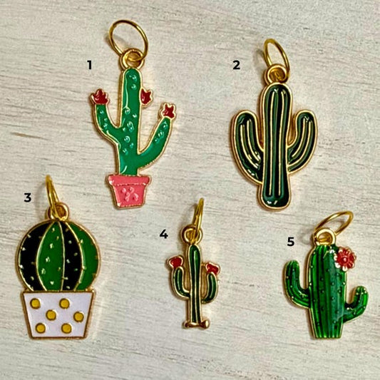 Mix and match western cactus hat charms