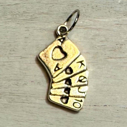 Western playing card hat charm