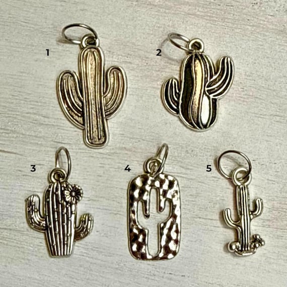 Western cactus hat accessory charms