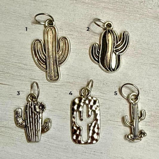Western cactus hat accessory charms
