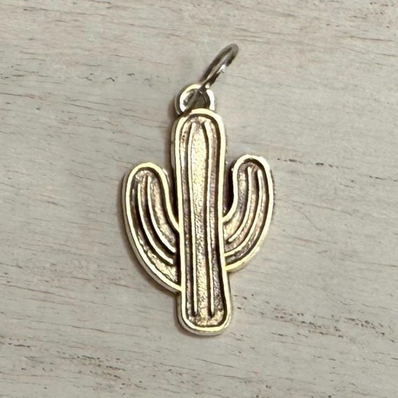 Metal western cactus charm style options